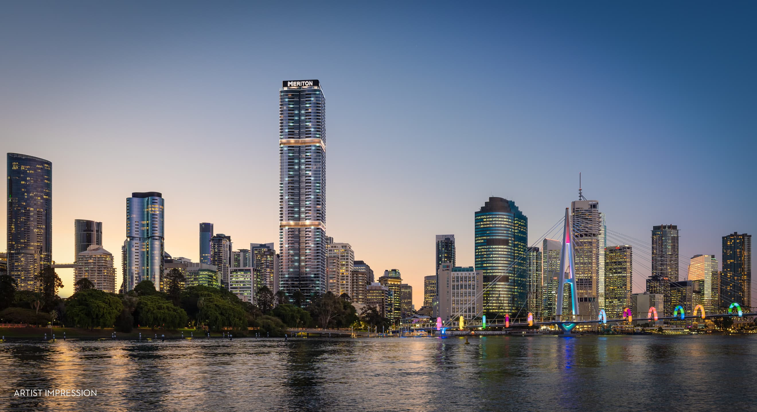 Brisbane City市中心植物园河景公寓
